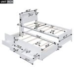 Twin Size Platform Bed with Drawers Storage and LED Headboard - Image 7