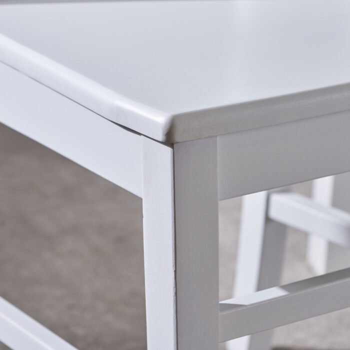 Roshan Farmhouse Acacia Wood Dining Chairs, White (Set of 2) - Image 11