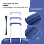3 Piece Set Hardshell PP Luggage Sets Lightweight with TSA Lock (20/24/28) Navy - Image 4