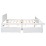 Full Bed with Footboard Bench 2 drawers White - Image 10