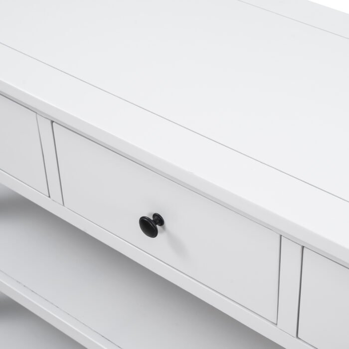 Retro Design Entrance Console with Two Open Shelves - Image 15