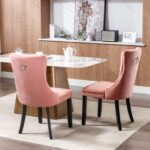 High-end Tufted Solid Wood Contemporary Velvet Upholstered Dining Chair (Set of 2) - Image 5
