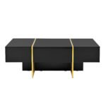 Multifunctional rectangular coffee table with 2 drawers - Image 11