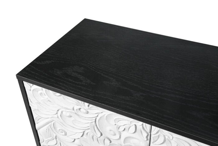 Vintage Faceted Carved And Spliced Doors Buffet - Image 17