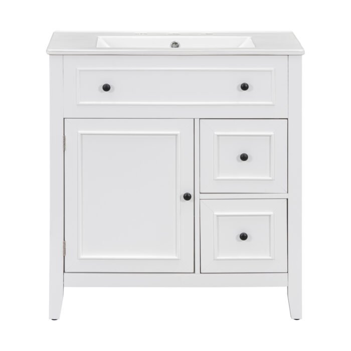 Bathroom Vanity with Sink Top with Door and Two Drawers - Image 12