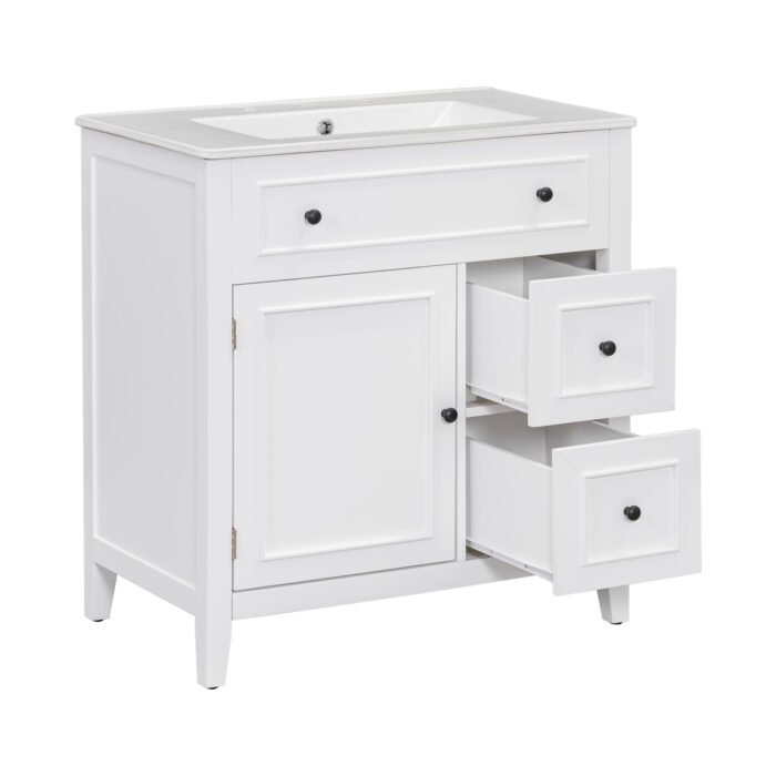 Bathroom Vanity with Sink Top with Door and Two Drawers - Image 14