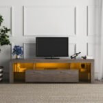 Wooden Brown simple modern TV stand - Image 2