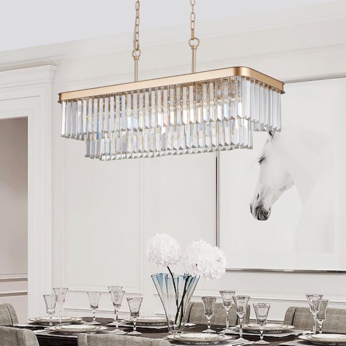 Adjustable Modern Crystal Chandelier Light - Image 3