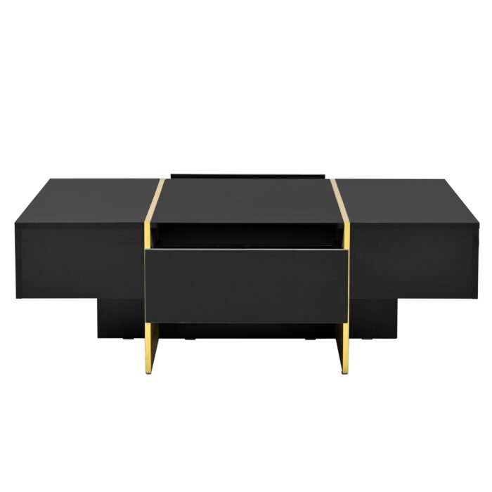 Multifunctional rectangular coffee table with 2 drawers - Image 12