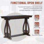 Farmhouse Style Entryway Table with Open Shelf and Sturdy Construction - Image 5