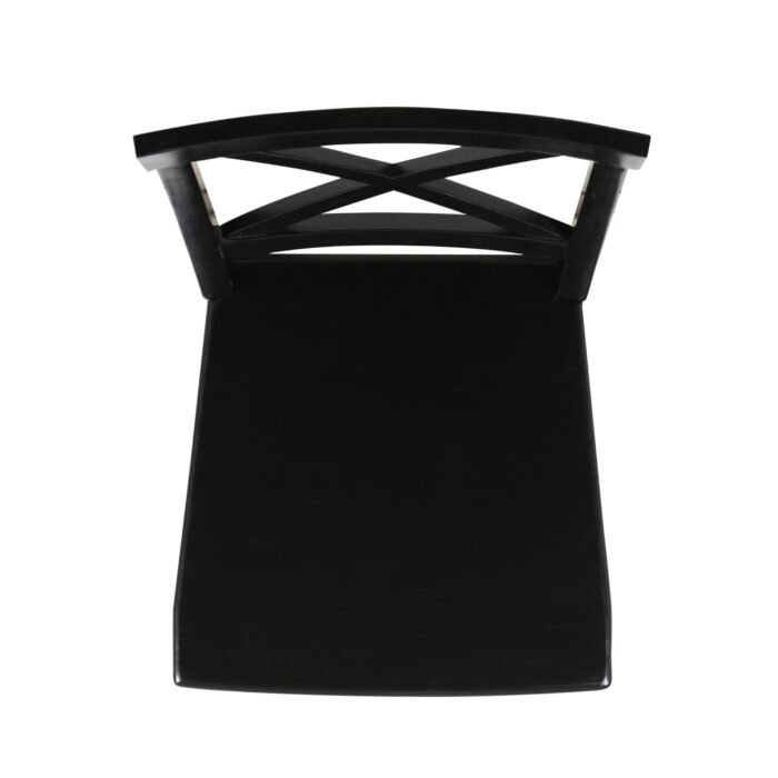 Roshan Farmhouse Acacia Wood Dining Chairs, Black (Set of 2) - Image 10