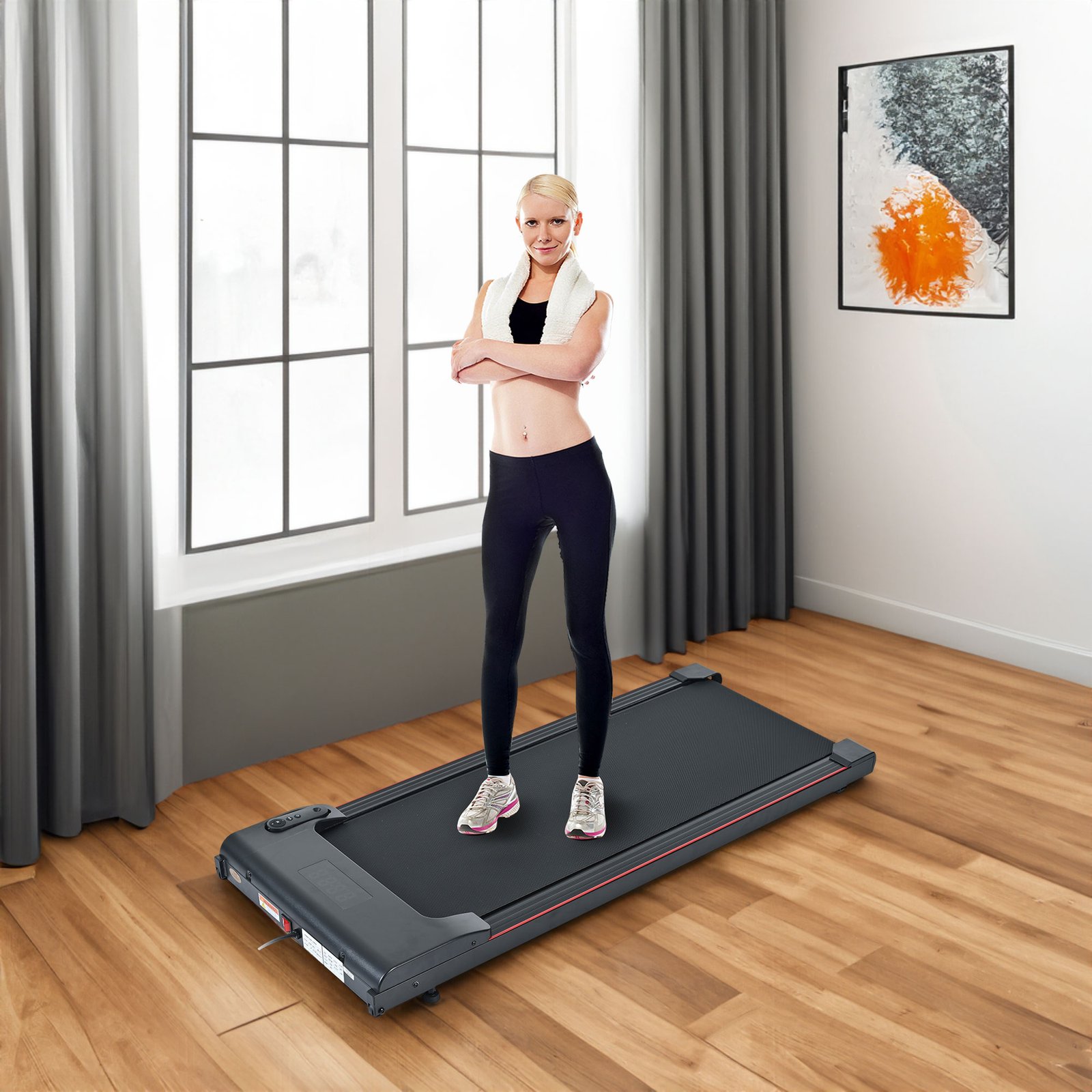 521069234 Portable Treadmill for home and office use with 0.5 to 4 miles per hour - Image 1