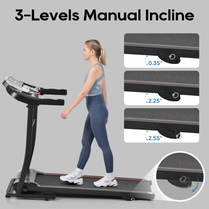 Folding treadmill with pulse sensor and silent brushless motor (2.5-HP) - Image 18