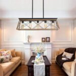 Farmhouse Chandeliers With 5 Bulbs For Dining Room Walnut - Image 5