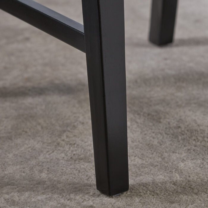 Roshan Farmhouse Acacia Wood Dining Chairs, Black (Set of 2) - Image 11