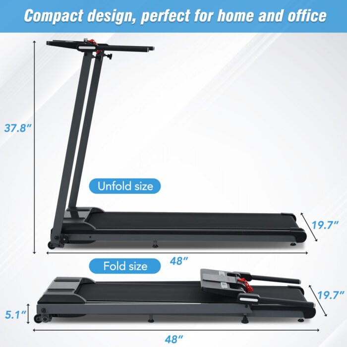 Folding Treadmill Walking Pad With Incline and Bluetooth Speaker (2.5HP) - Image 11