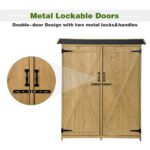 Outdoor Wooden Storage Shed with Waterproof Asphalt Roof - Image 5