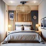 Ceiling Boho Rattan Ceiling Light with Dimmable LED
