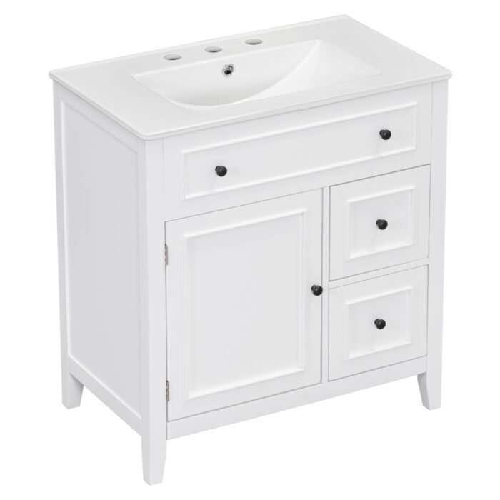 Bathroom Vanity with Sink Top with Door and Two Drawers - Image 15