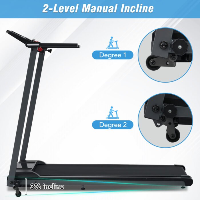 Folding Treadmill Walking Pad With Incline and Bluetooth Speaker (2.5HP) - Image 8