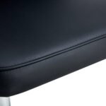Modern minimalist dining chairs black PU leather (Set of 2) - Image 19