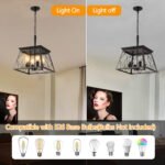 Farmhouse Vintage Chandelier for Living Room (4-Light) - Image 7