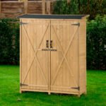 Outdoor Wooden Storage Shed with Waterproof Asphalt Roof