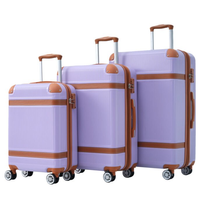 Hardshell Lightweight Luggage 3 Piece Set with 8 wheels and TSA Lock (20/24/28) - Image 7
