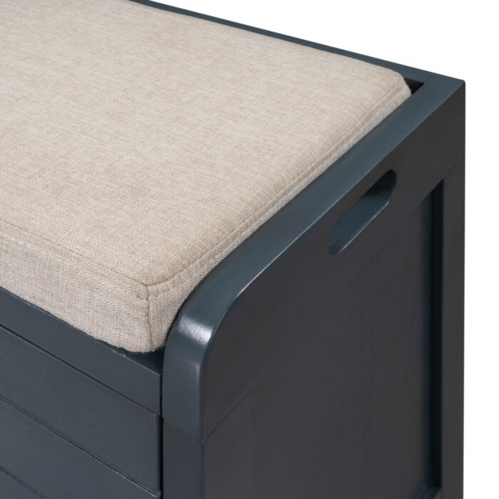 Storage Bench with Cushion, Removable Basket and 2 Drawers - Image 18