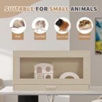 Squirrel cage acrylic panel with independent storage cabinet and wooden guinea pig room with bridge - Image 5