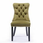 High-end Tufted Solid Wood Contemporary Velvet Upholstered Dining Chair (Set of 2) - Image 8