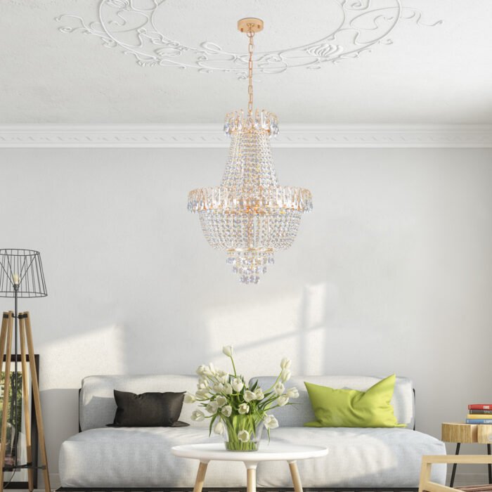 Golden Crystal Chandeliers pendant light - Image 8