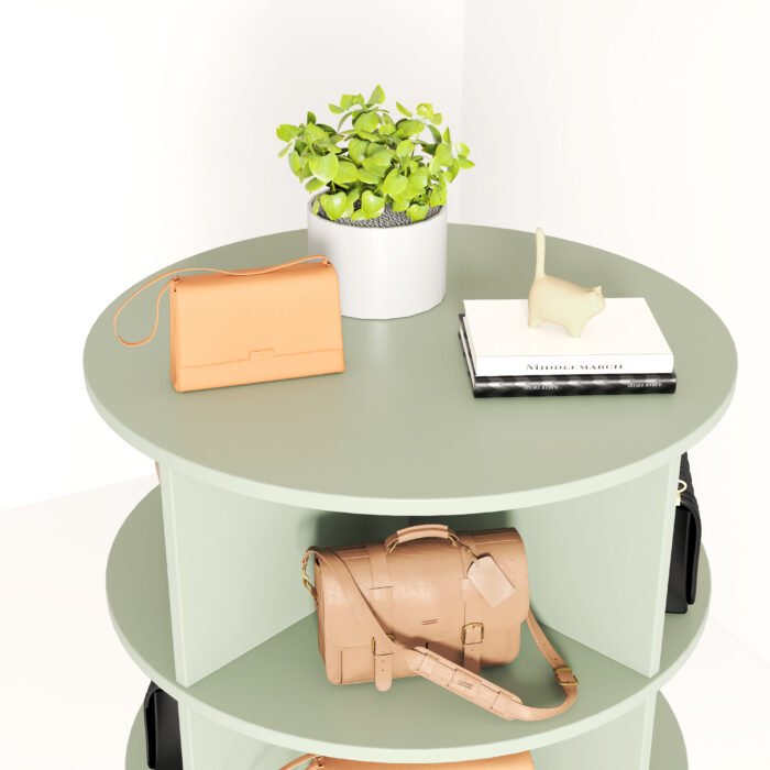 Green 360 Rotating shoe cabinet 7 layers - Image 5