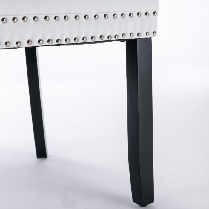 Furniture Nikki Collection Modern Tufted Solid Wood Contemporary PU (Set of 2) - Image 15