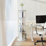 Display rack with 4-layer floor standing organizer and 360 ° rotation option - Image 4