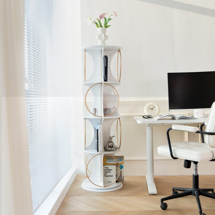 Display rack with 4-layer floor standing organizer and 360 ° rotation option - Image 4