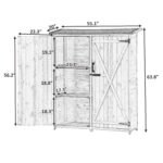 Outdoor Wooden Storage Shed with Waterproof Asphalt Roof - Image 8