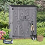 Outdoor Wooden Storage Shed with Waterproof Asphalt Roof - Image 2