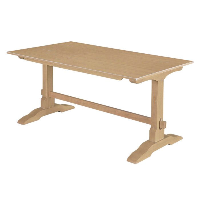 3-piece retro rectangular stand table and 2 wooden stools - Image 17