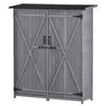 Outdoor Wooden Storage Shed with Waterproof Asphalt Roof - Image 10