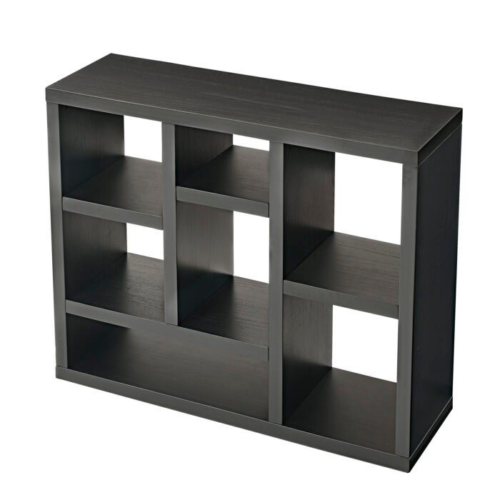 Open Wooden  Freestanding Shelf Bookcase with 7 Cubes - Image 5