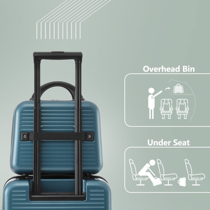 Carry-on Lightweight Luggage 20 Inch Front Open Luggage Suitcase with Front Pocket and USB Port - Image 4