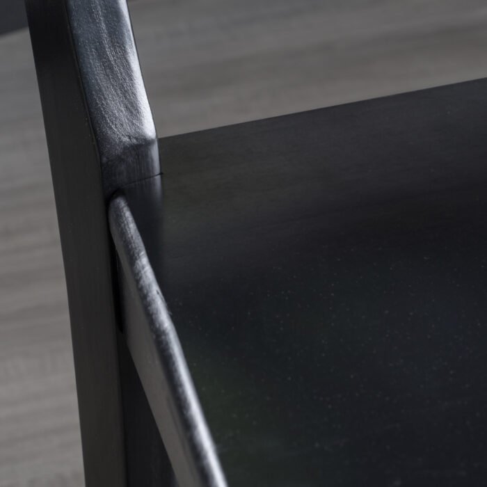 Roshan Farmhouse Acacia Wood Dining Chairs, Black (Set of 2) - Image 12