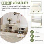 Shoe Cabinet with Hidden Storage and Upholstered Cushions - Image 6