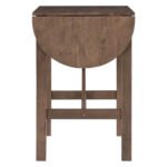 Wooden Counter Height Drop Leaf Dining Table with 2 Upholstered Chairs - Image 18