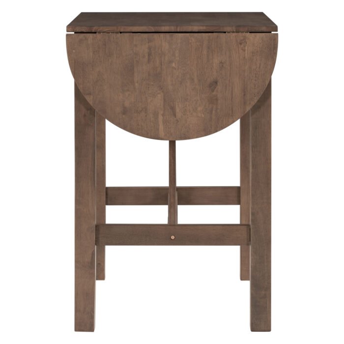 Wooden Counter Height Drop Leaf Dining Table with 2 Upholstered Chairs - Image 18