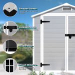 Resin Weather Resistant Outdoor Storage Shed with Floor (6'x4.4') - Image 5