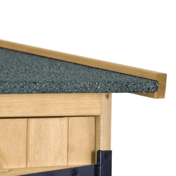 Outdoor Wooden Storage Shed with Waterproof Asphalt Roof - Image 12