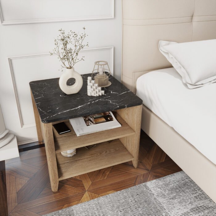 Nightstand Tobacco Wooden Grain - Image 3