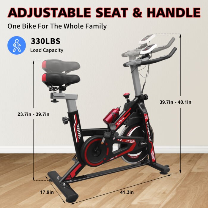 Indoor Exercise Bike Cycling with Comfortable Seat Cushion - Image 4